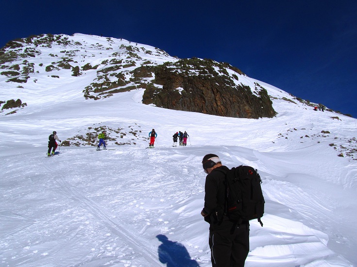 Foto: Andreas Koller / Skitour / Gorihorn (2986m) / Kurz vor dem Skidepot / 02.02.2013 14:36:25