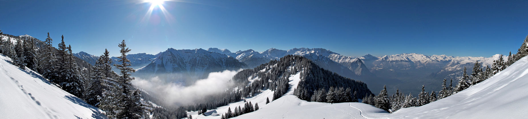 Foto: vince 51 / Schneeschuhtour / Von Gaflei auf die Alpspitze / Süd-Panorama vom Aufstieg / 05.04.2013 20:52:42