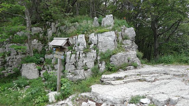 Foto: Datzi / Wandertour / Bergtour auf den Risnjak (1528m) und Snjeznik mit Biwak (1505m) / Hier zweigt sich der Weg nach Crni Lug / 30.07.2013 18:32:38