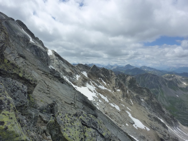 Foto: Manfred Karl / Wandertour / Flüela Wisshorn, 3085 m / Abstieg über die weiße Platte / 29.08.2013 20:54:38