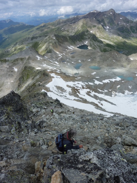 Foto: Manfred Karl / Wandertour / Flüela Wisshorn, 3085 m / Abstieg am Nordwestgrat / 29.08.2013 20:53:58