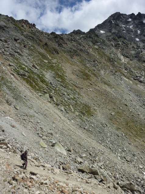 Foto: Manfred Karl / Wandertour / Flüela Wisshorn, 3085 m / Rückblick zum Nordwestgrat / 29.08.2013 20:52:18