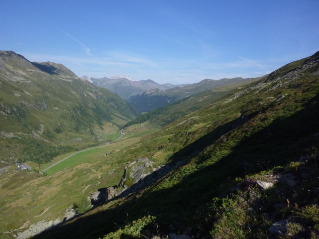 Foto: Manfred Karl / Wandertour / Pischahorn, 2979 m / Rückblick zum Tschuggen / 31.08.2013 23:58:03