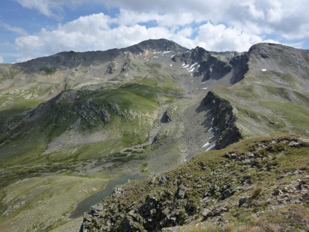 Foto: Manfred Karl / Wandertour / Pischahorn, 2979 m / Blick vom Pischagrat über die Verborgen Pischa zum Pischahorn / 31.08.2013 23:49:24