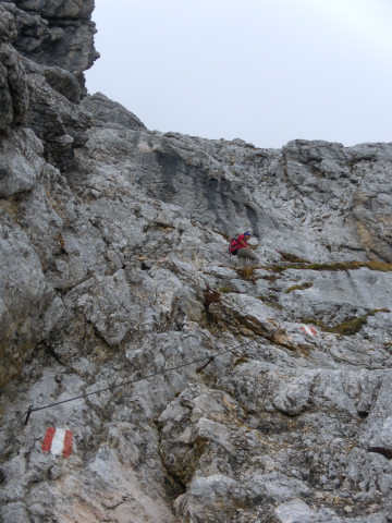 Foto: Wolfgang Lauschensky / Klettersteigtour / Furcia Rossa III Überschreitung / Klettersteigeinstieg / 17.10.2013 00:35:34