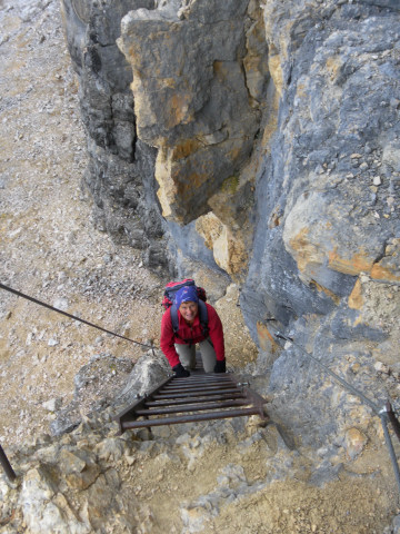 Foto: Wolfgang Lauschensky / Klettersteigtour / Furcia Rossa III Überschreitung / Klettersteigausstieg / 17.10.2013 00:32:59