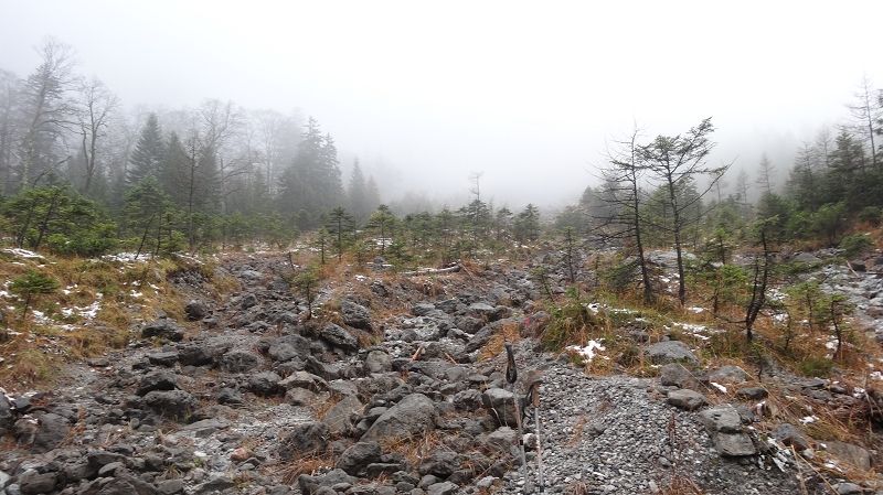 Foto: Datzi / Wandertour / Vom Brunnsee über die Eiblschlucht zum Hinteren Polster (Biwak) 2057m / Dieses Bachbeet steigt man entweder seitlich (links) bzw. entlang an / 18.11.2013 19:07:46