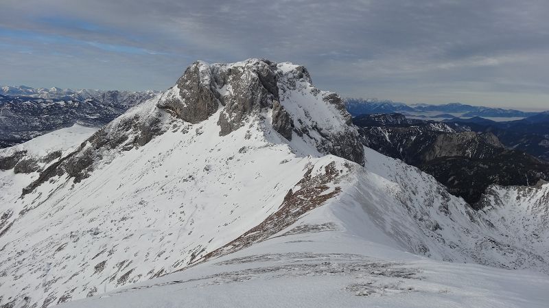 Foto: Datzi / Wandertour / Vom Brunnsee über die Eiblschlucht zum Hinteren Polster (Biwak) 2057m / Die Gratwanderung mit blick zum Ebenstein / 18.11.2013 19:12:34