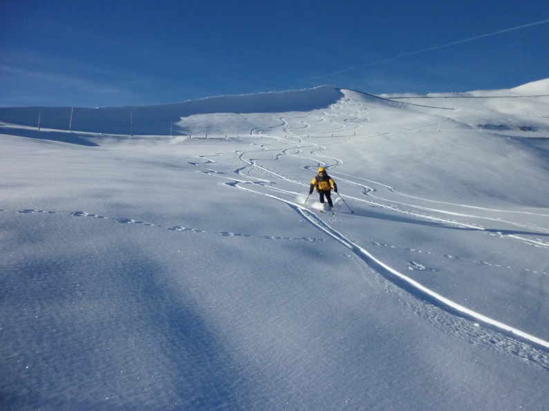 Foto: Manfred Karl / Skitour / Edelweißspitze, 2573 m / Abfahrt von der Edelweißspitze / 06.12.2013 22:25:51