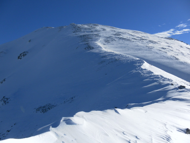 Foto: Wolfgang Lauschensky / Skitour / Elferspitze 2926m über Zwölferkopf 2760m / Verbindungsgrat zur Elferspitze / 12.01.2014 15:07:31
