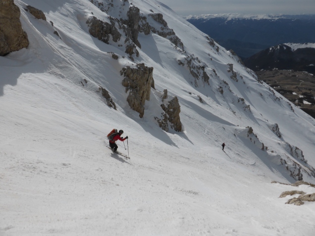 Foto: Manfred Karl / Skitour / Monte Amaro, 2793 m / Oberhalb vom Trichter / 25.03.2014 20:02:35