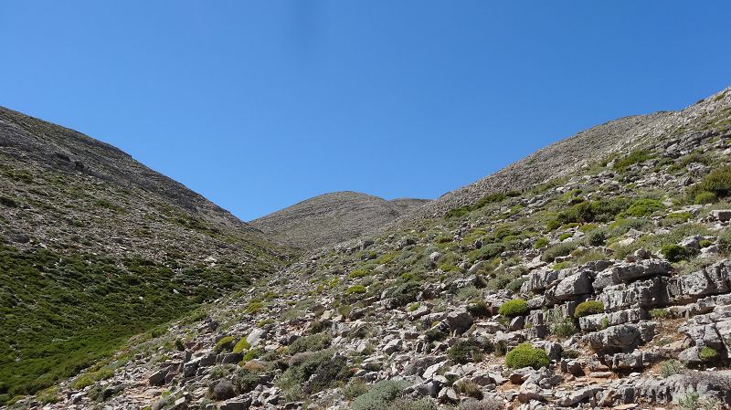 Foto: Datzi / Wandertour / Rundtour über den Psiloritis der Abstiegsweg führte dann über einsame Hirtenhütten / Der Leichte Anstiegsweg zur Wegkreuzung zum Oberen Kar / 25.06.2014 20:44:22