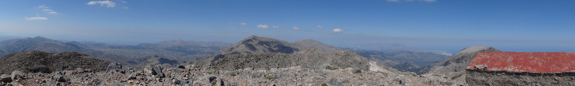 Foto: Datzi / Wandertour / Von der Lasithiou Hochebene zum Afentis sowie Dikti Ori (Biwak) und Lazaros / Panorama am Afendis / 27.06.2014 15:10:47