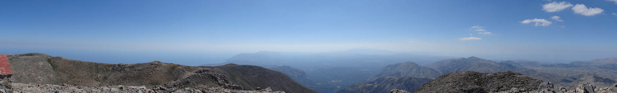Foto: Datzi / Wandertour / Von der Lasithiou Hochebene zum Afentis sowie Dikti Ori (Biwak) und Lazaros / Blick von Afendis Richtung Süden / 27.06.2014 15:11:09