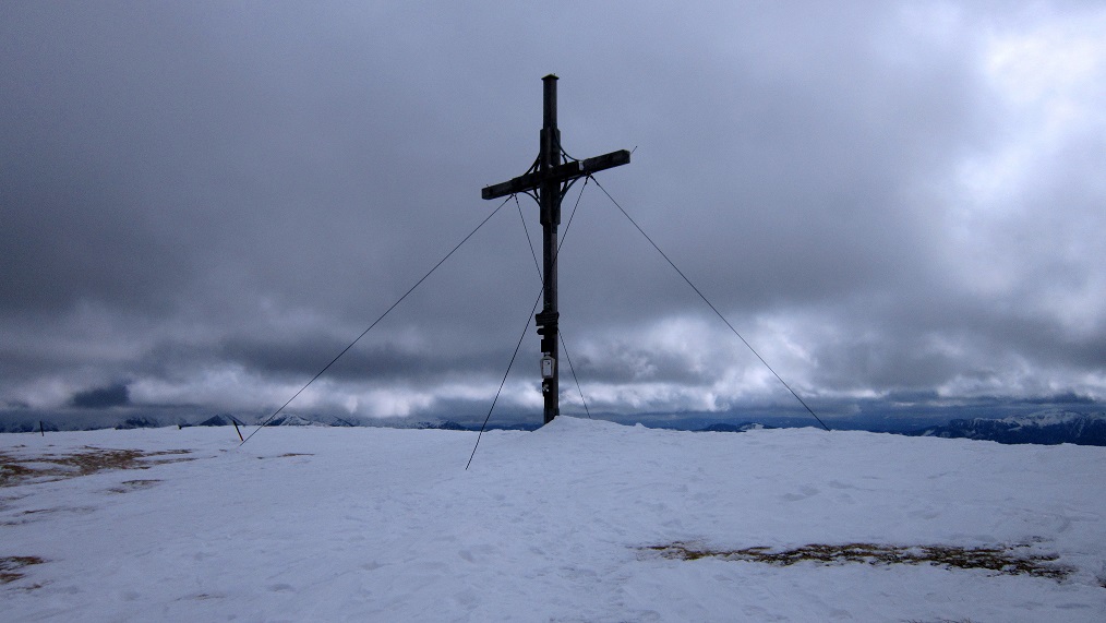 Foto: Andreas Koller / Schneeschuhtour / Über den Normalweg auf den Göller (1766m) / Am Gipfel des Göller / 03.07.2014 23:49:29