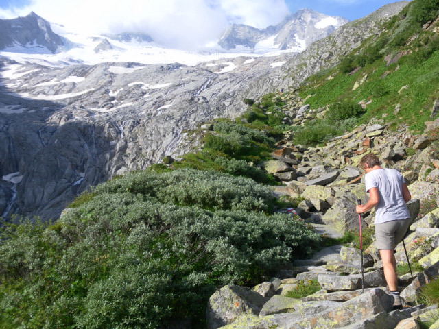 Foto: Wolfgang Lauschensky / Wandertour / Schönbichler Horn 3134m von der Alpenrose / Moräne des Waxeggkeeses / 22.07.2014 21:45:39