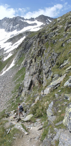 Foto: Wolfgang Lauschensky / Wandertour / Schönbichler Horn 3134m von der Alpenrose / Querung hinab ins Gletscherbecken / 22.07.2014 21:43:06