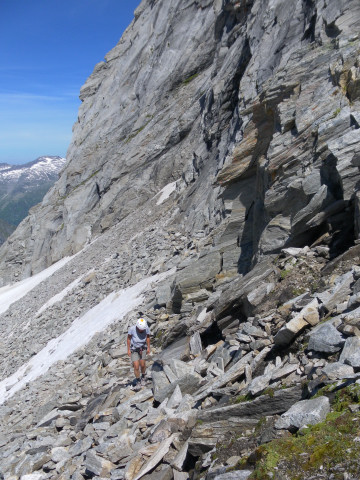Foto: Wolfgang Lauschensky / Klettertour / Zsigmondyspitze oder Feldkopf (3089m) Normalweg / Geröllhang zum Einstieg / 23.07.2014 21:42:28