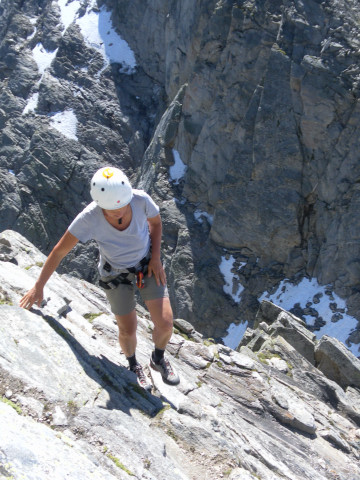 Foto: Wolfgang Lauschensky / Klettertour / Zsigmondyspitze oder Feldkopf (3089m) Normalweg / exponierter Gratanstieg / 23.07.2014 21:42:06