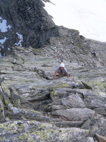 Foto: Wolfgang Lauschensky / Klettertour / Zsigmondyspitze oder Feldkopf (3089m) Normalweg / gestufte Plattenkletterei / 23.07.2014 21:41:43