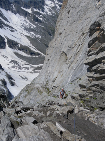 Foto: Wolfgang Lauschensky / Klettertour / Zsigmondyspitze oder Feldkopf (3089m) Normalweg / oberes Band / 23.07.2014 21:40:59