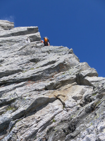 Foto: Wolfgang Lauschensky / Klettertour / Zsigmondyspitze oder Feldkopf (3089m) Normalweg / Anstieg aus der Scharte / 23.07.2014 21:40:37