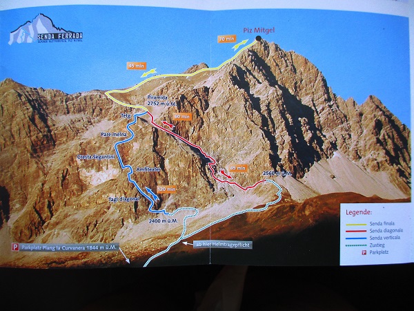 Foto: Andreas Koller / Klettersteigtour / Senda ferrada Piz Mitgel (3159m) / 18.09.2014 01:47:43