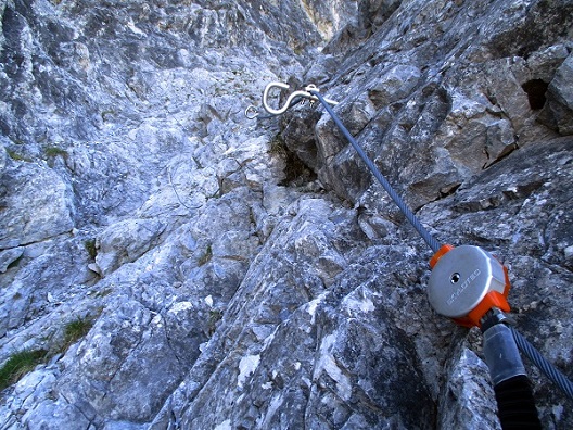 Foto: Andreas Koller / Klettersteigtour / Senda ferrada Piz Mitgel (3159m) / 18.09.2014 01:46:41