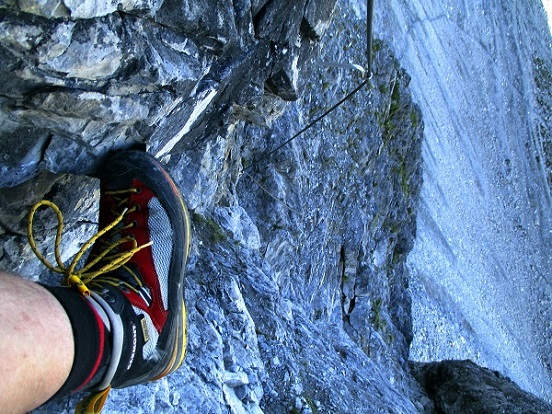 Foto: Andreas Koller / Klettersteigtour / Senda ferrada Piz Mitgel (3159m) / 18.09.2014 01:46:19