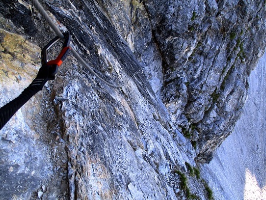 Foto: Andreas Koller / Klettersteigtour / Senda ferrada Piz Mitgel (3159m) / 18.09.2014 01:45:53