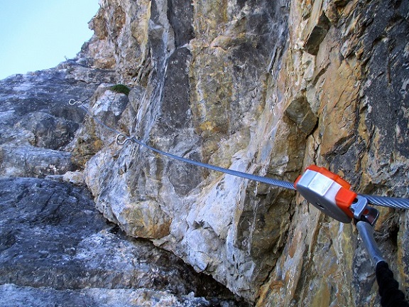 Foto: Andreas Koller / Klettersteigtour / Senda ferrada Piz Mitgel (3159m) / 18.09.2014 01:45:45