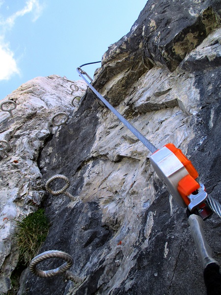 Foto: Andreas Koller / Klettersteigtour / Senda ferrada Piz Mitgel (3159m) / 18.09.2014 01:44:19