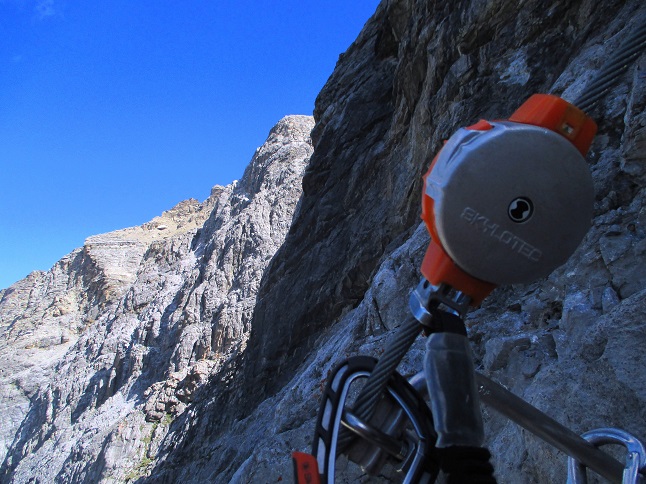 Foto: Andreas Koller / Klettersteigtour / Senda ferrada Piz Mitgel (3159m) / 18.09.2014 01:44:04