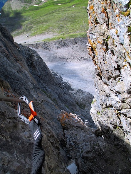 Foto: Andreas Koller / Klettersteigtour / Senda ferrada Piz Mitgel (3159m) / 18.09.2014 01:42:23