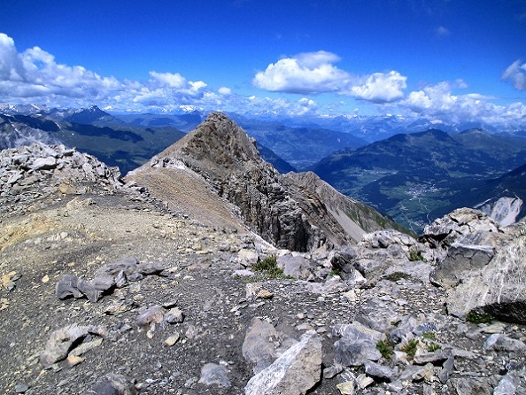 Foto: Andreas Koller / Klettersteigtour / Senda ferrada Piz Mitgel (3159m) / 18.09.2014 01:38:20