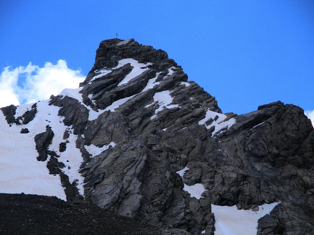 Foto: Andreas Koller / Klettersteigtour / Senda ferrada Piz Mitgel (3159m) / Piz Mitgel / 18.09.2014 01:37:52