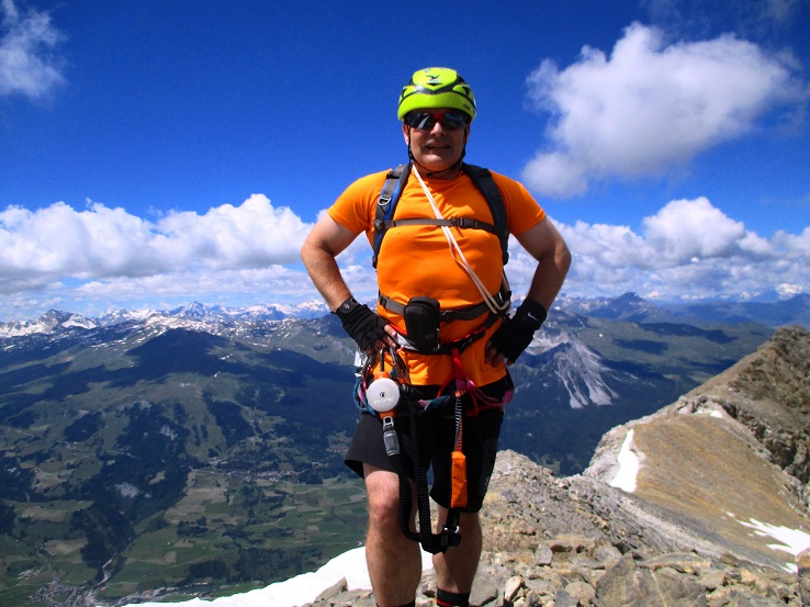 Foto: Andreas Koller / Klettersteigtour / Senda ferrada Piz Mitgel (3159m) / 18.09.2014 01:37:31
