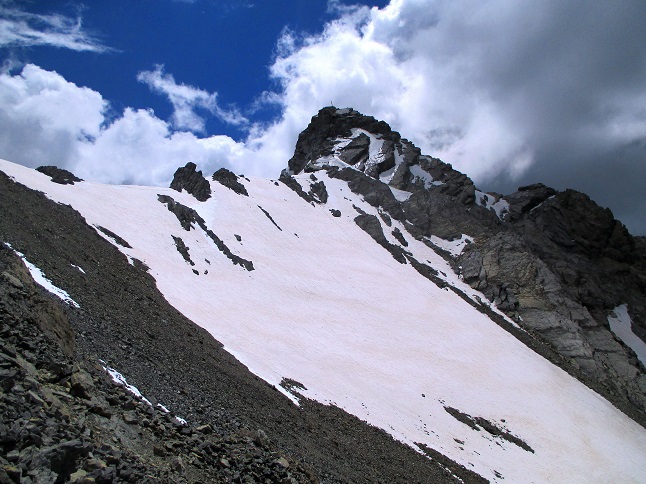 Foto: Andreas Koller / Klettersteigtour / Senda ferrada Piz Mitgel (3159m) / Piz Mitgel / 18.09.2014 01:37:08