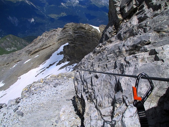 Foto: Andreas Koller / Klettersteigtour / Senda ferrada Piz Mitgel (3159m) / 18.09.2014 01:34:29