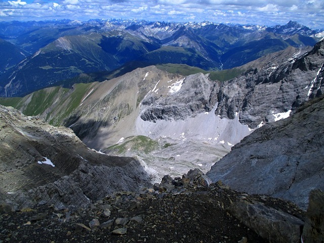 Foto: Andreas Koller / Klettersteigtour / Senda ferrada Piz Mitgel (3159m) / 18.09.2014 01:27:36