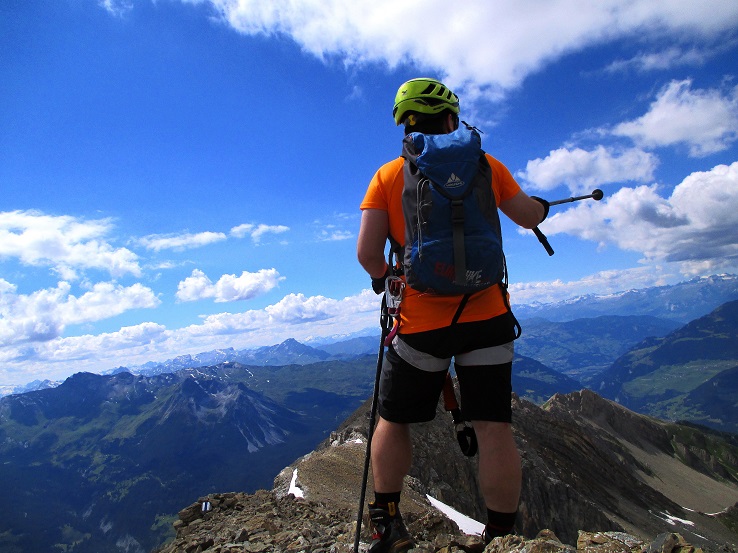 Foto: Andreas Koller / Klettersteigtour / Senda ferrada Piz Mitgel (3159m) / 18.09.2014 01:22:02