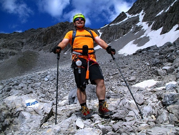Foto: Andreas Koller / Klettersteigtour / Senda ferrada Piz Mitgel (3159m) / 18.09.2014 01:21:37