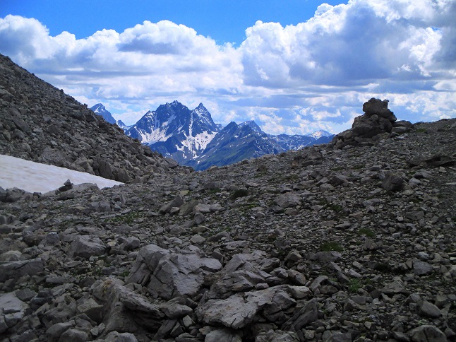Foto: Andreas Koller / Klettersteigtour / Senda ferrada Piz Mitgel (3159m) / Zurück auf der Piramida / 18.09.2014 01:21:27