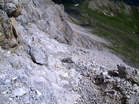 Foto: Andreas Koller / Klettersteigtour / Senda ferrada Piz Mitgel (3159m) / 18.09.2014 01:20:45