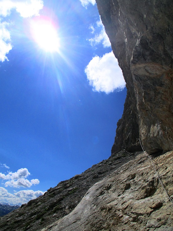 Foto: Andreas Koller / Klettersteigtour / Senda ferrada Piz Mitgel (3159m) / 18.09.2014 01:20:11