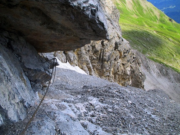 Foto: Andreas Koller / Klettersteigtour / Senda ferrada Piz Mitgel (3159m) / 18.09.2014 01:19:54