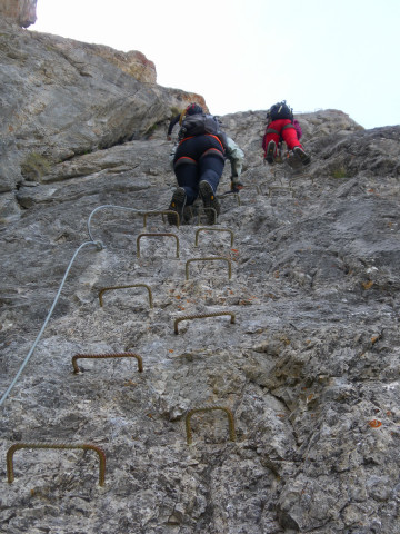 Foto: Wolfgang Lauschensky / Klettersteigtour / Rocher Blanc Voie facile / klammernbewährte Nordwand / 20.09.2014 00:45:56