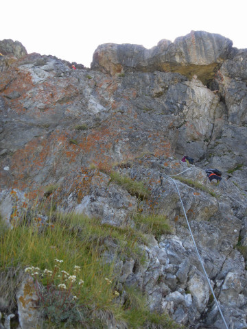 Foto: Wolfgang Lauschensky / Klettersteigtour / Rocher Blanc Voie facile / gestufte Felsflanke / 20.09.2014 00:45:45