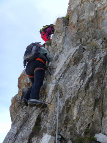 Foto: Wolfgang Lauschensky / Klettersteigtour / Rocher Blanc Voie facile / fester Fels / 20.09.2014 00:45:34