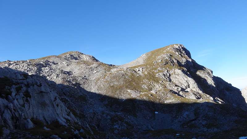 Foto: Datzi / Wandertour / Rundtour über das Weittal zum Hochwart (Biwak) - Abstieg über die Hochalm und Stadurzrinne (Antengraben) / Der Hochganggipfel (Hier auf Alpintouren sind auch Kletterrouten vom Hochgang beschrieben / 01.10.2014 21:06:38